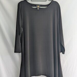 JM Collection Women's 3/4-Sleeve Knit Top Black Size 1X $35.00 NWT